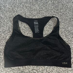 VSX Black Glitter Sports Bra